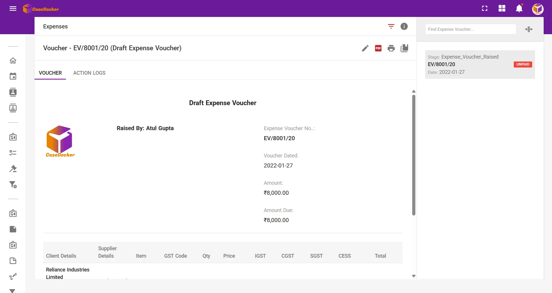 Expense Reporting